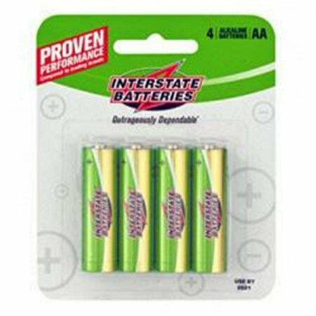INTERSTATE BATTERIES 1.5V Alkaline AA Batteries, 4PK IN85269